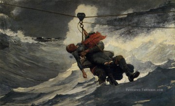  marin Tableau - La ligne de vie réalisme marine peintre Winslow Homer